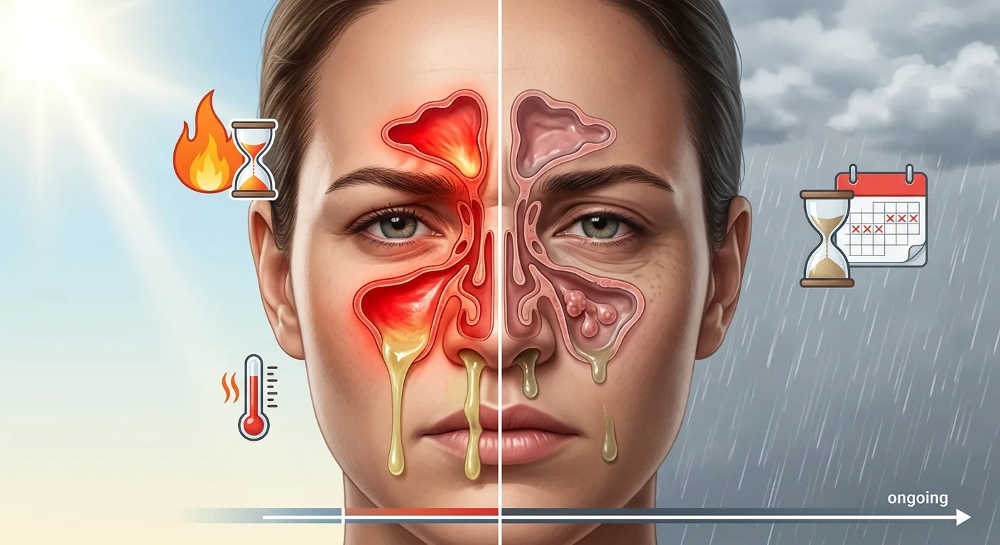 Sinusitis aguda y crónica: diferencias generales